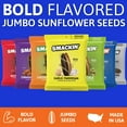 SMACKIN' Jumbo Roasted Sunflower Seeds Flavored Sampler Pack, 1.5oz Single Serve Bag, 6 Pack