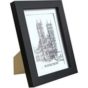 5x7 inches Rustic Brown Picture Frame, Made to Display 4x6 with Mat or 5x7 without Mat, Solid Wood, Glass Window