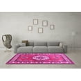 thumbnail image 3 of Ahgly Company Indoor Rectangle Medallion Pink Traditional Area Rugs, 2' x 5', 3 of 4