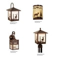 thumbnail image 4 of Vaxcel Bryce 1L Bronze Rustic Outdoor Deer Tree Post Light White Glass, 4 of 7