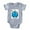 Heather Gray, variant on - Cute Element Argon Ar - Cute Infant Baby Football Bodysuit
