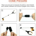 thumbnail image 4 of Aluminum Alloy Grabber with Magnetic Tip, Heavy Duty Grabber, Foldable Pick Up Stick for Elderly and Disabled, Contributes to Convenient Garbage Collection and Garden Waste Management, (79cm, Orange), 4 of 5