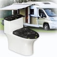 thumbnail image 5 of HELLHERO Bathroom Toilet Cover Set for Stretch Elastic Fabric Elastic Bottom Easy to Clean Dust-Proof Adjustable Machine Washable Durable, Spider Web, 5 of 7