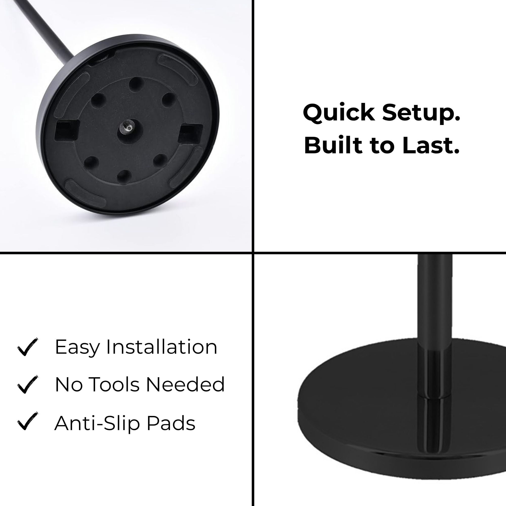 Black Toilet Paper Holder Stand