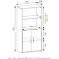 thumbnail image 2 of HomeStock Storage Cabinet With 2 Open Shelves And 2 Doors - Finish:Black Oak-Finish:Black Oak, 2 of 8