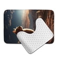 thumbnail image 6 of Xecao Pyramid Desert Cat 2-Piece Vintage Seamless Anti-Skid Mat Set, featuring a stylish pattern for a safe and elegant toilet rug experience, 6 of 6