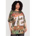 thumbnail image 2 of Women's Plus Size Hustle All Day 72 Graphic Hunter Camo Oversized Tee, 2 of 4