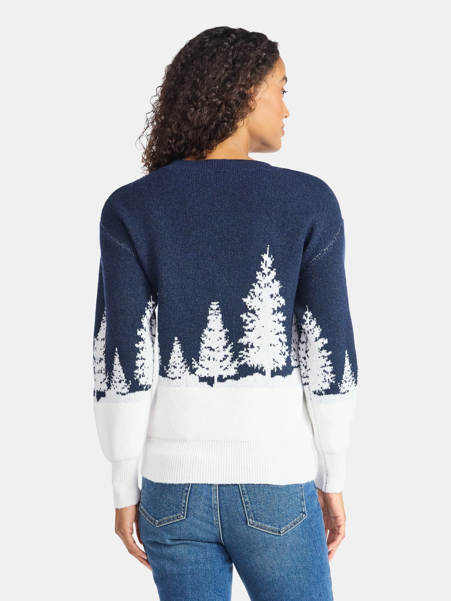 Holiday Time Women's and Women's Plus Pretty Christmas Sweater, Sizes XXS-3X