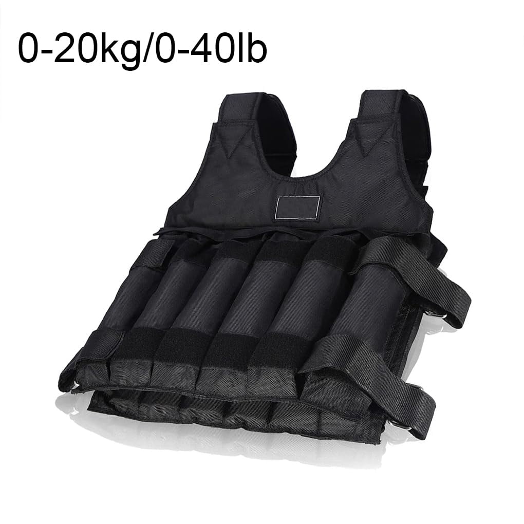 Weighted Vest,50KG Weight Jacket Exercise Weightloading Training Waistcoat for Boxing Workout Fitness Running Weightlifting Training Powerlifting (Not Include Load-Bearing Material)