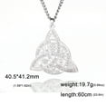 thumbnail image 2 of TEAMER Triple Moon Goddess Triquetra Necklace Trinity Knot Pendant Irish Amulet Wiccan Stainless Steel Gold Silver, 2 of 4