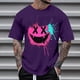 thumbnail image 1 of Blusas y camisas de manga corta con cuello redondo para hombre, blusas casuales de verano a la moda con cuello redondo y estampado para hombre., 1 of 4