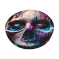 thumbnail image 1 of Balery Modern Abstract Colorful Skull B Fundas de asiento para taburete de bar redondo de tela de terciopelo ajustables que protegen de arañazos y manchas para sillas de 14 a 17 pulgadas.-13 inch, 1 of 7