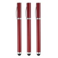 thumbnail image 1 of Bolígrafo de 3 piezas con punta de stylus 2 en 1, bolígrafo de tinta y bolígrafos de stylus de goma de punta fina, rojo, 1 of 7