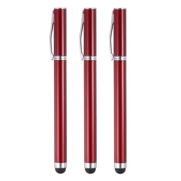 6pcs Metal Stylus Pen Ballpoint Pen 2 in 1 Universal Retractable Ink ...