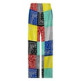 thumbnail image 5 of Bandana Paisley Patchwork Pattern Women's Pajamas Pajama Pants Women's Sleepwear Lounge Sleep Bottoms Stretch with Pockets, 5 of 7