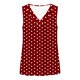 thumbnail image 5 of Mujeres sin mangas Tops verano no posicionado impresión rayas cuello en V blusa casual Mujeres cuello en V Tops de verano, 5 of 6