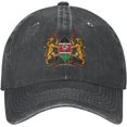 Coat of Arms of Kenya Vintage Wash Denim Baseball Cap