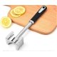 thumbnail image 2 of Meat Tenderizer Dual Hammer Function Pounder Tool with Textured Side and Flat Side For Tenderizing Steak Beef Poultry 10.8' Length, Black and Silver, 2 of 5