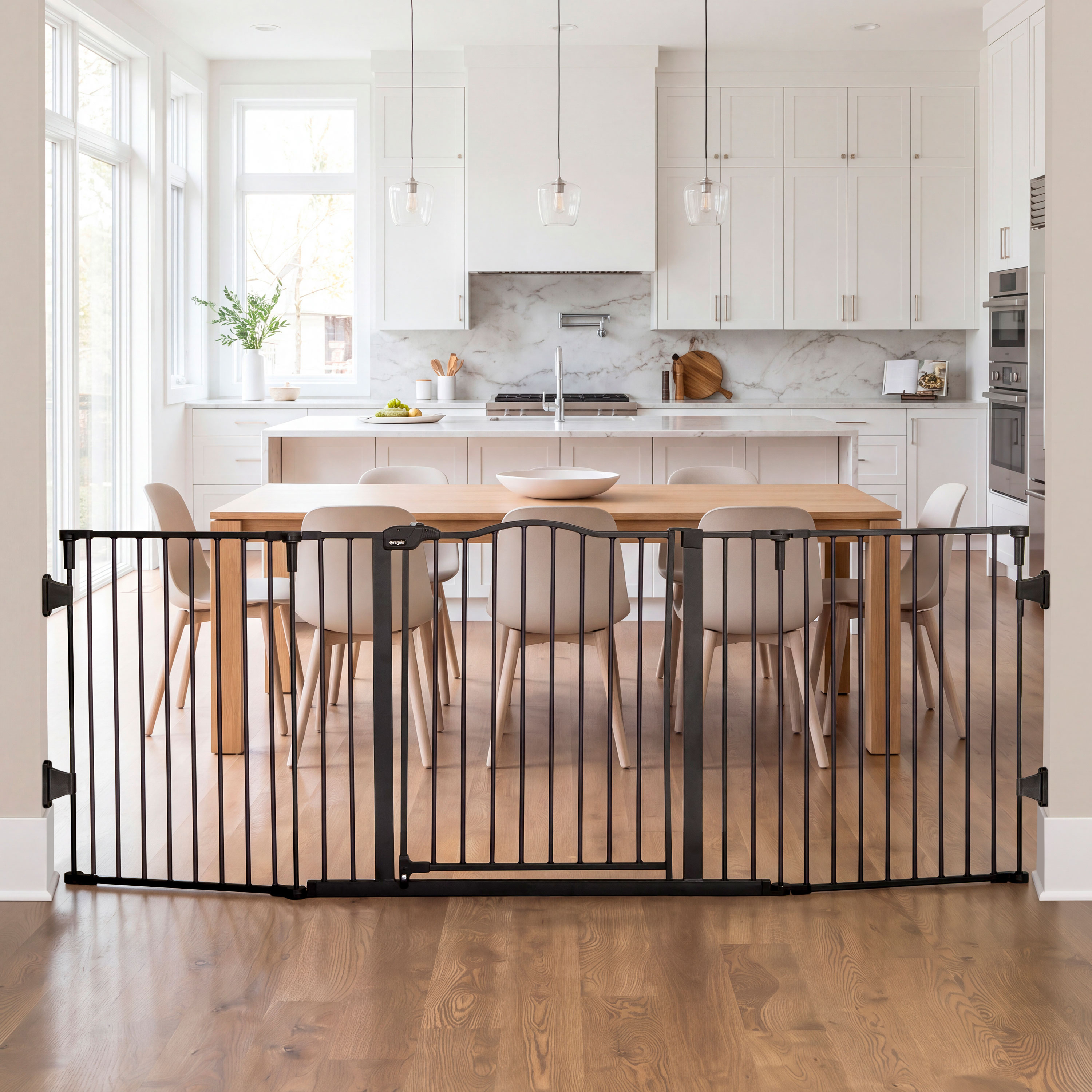 Regalo Deluxe Home Accents Widespan Gate, Black photo 1