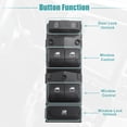 thumbnail image 4 of Interruptor de ventanilla eléctrica Unique Bargains Kia Forte 2019-2023 negro, 4 of 7