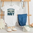 thumbnail image 3 of United States Navy Military Logo Romper Boys or Girls Infant Baby Brisco Brands 18M, 3 of 6
