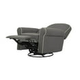 DaVinci Ruby Recliner and Glider, Dark Grey and Cream