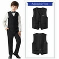 thumbnail image 2 of ETHAN Black Handsome Toddler Boys Wedding Suit Black Little Boys Suit Dresses Size 4, 2 of 7