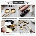 thumbnail image 4 of Stainless Steel Delicate Elegance Rose Sakura Flower Shape Ceramic Handle Spoon, 4 of 13