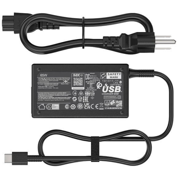 Cargador para laptop amguog de 65 W USB-C 20 V 3,25 A para HP