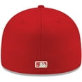 thumbnail image 4 of Men's New Era Red New York Mets White Logo 59FIFTY Fitted Hat, 4 of 6