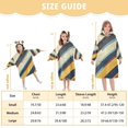 thumbnail image 4 of FORMRS Wearable Blanket Hoodie with Sleeves for Kids Cozy Flannel Sweatshirt, Retro Colorful Stripes, 4 of 7