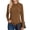 Coffee, variant on MOYIKO Business Casual Tops for Women Long Sleeve Shirts Twist Knot Mock Neck Slim Fit T-Shirts Green Size L