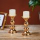 thumbnail image 3 of Portavelas de pilar de plata de 2 piezas, centros de mesa de boda Portavelas de metal para velas de 50 mm Decoración de soporte Ideal para bodas Eventos especiales Fiestas Sala de estar Vhermosa QH-1227-2, 3 of 7