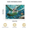 thumbnail image 2 of COMIO Ocean Canvas Wall Art Sea Turtle Wall Pictures Coral Theme Painting Modern Artwork Turquoise Wall Decor Fish Seascape Prints for Bathroom Decor Bedroom Living Room Kids Room Randy to Hang, 2 of 5