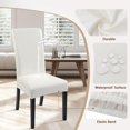 thumbnail image 3 of Juego de 6 Fundas para Sillas de Comedor Impermeables de Cuero PU Crema, 3 of 7