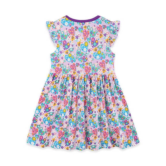 Girls Rompers Elegant Floral Print Sleeveless Square Neck Girls Ruffled Pocket Jumpsuit Dress Summer Outdoor Play Outfit