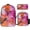Pink And Orange Brush, variant on 3 Piece Backpack Sets 17 Inch Bookbag, Insulated Lunch Bag & Pencil Case Combo, Xray Skull