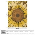 thumbnail image 4 of Chilfamy Sunflower Butterfly Throws Blanket Women Gifts Soft Flannel  Lightweight Couch Sofa Bed, 4 of 6