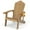 Teak, variant on Gymax Patio HIPS Outdoor Weather Resistant Slatted Chair Adirondack Chair w/ Cup Holder Black