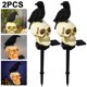 thumbnail image 1 of 2 Piezas Luces Solares LED Estacas Resina Solar Halloween (B) Rojo, 1 of 5