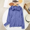 thumbnail image 5 of Tanghaowl Women's Summer Zip Up Hoodie With Mesh Sleeve Lightweight Sun Jacket Blue M, 5 of 5