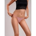 thumbnail image 4 of Paquete 6 Panty Tanga Sexy Encaje Bikini Lenceríaajustable, 4 of 8
