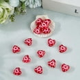 thumbnail image 3 of 1 Box 16PCS 13.5MM Red Heart Shape Handmade Lampwork Glass Beads with Holes Love Hearts Valentine Mother Father Day Spacer Charms Bead for Jewelry Making Decor Necklaces Diy Craft Supply, 3 of 8