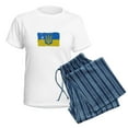 thumbnail image 5 of CafePress - Ukraine Coat Of Arms Flag Pajamas - Women's Short Sleeve Print T-Shirt and Pants Light Cotton Pajama Set, 5 of 7