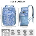 thumbnail image 2 of Ethnic Insulated Cooler Backpack - Colorful Decorative Design 20L Leakproof Picnic Backpack for Families, Workers & Students, Multi-Pocket, 2 of 4