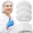 thumbnail image 2 of 500 Piezas de Gorros Desechables A Granel de 21 Pulgadas, Gorros Desechables para Cabello, Gorros Elásticos Antipolvo, Redecilla para el Cabello para Servicio de Alimentos B, 2 of 5