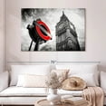 thumbnail image 2 of Elephant Stock London Underground Sign Red Pop Wall Art - Horizontal Canvas Wall Art - Living Room Wall Decor - Places Canvas - Red And Black Decor By Philippe Hugonnard - 48" x 32", 2 of 8