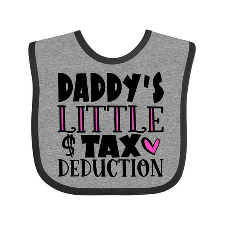 

Inktastic Daddy s Little Tax Deduction Pink Hearts Gift Baby Boy or Baby Girl Bib