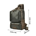 thumbnail image 3 of Womens Sling Bag, Vintage Multifunctional Chest Bag Soft Leather Crossbody Shoulder Bag Personalized Student Bag Clearance Sale, 3 of 6