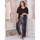thumbnail image 3 of Conjunto de top y pantalones de manga corta con estampado de leopardo de verano para mujer, 3 of 5